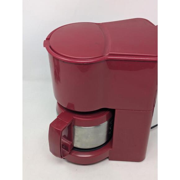 Cuisinart DCC-450BK Red 4 Cup Coffee Maker Stainless Steel Carafe Filter - Picture 6 of 12